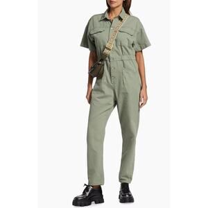 NWT We The Free Marci Jumpsuit in Washed Army Free People SIZE M. Denim Utility
